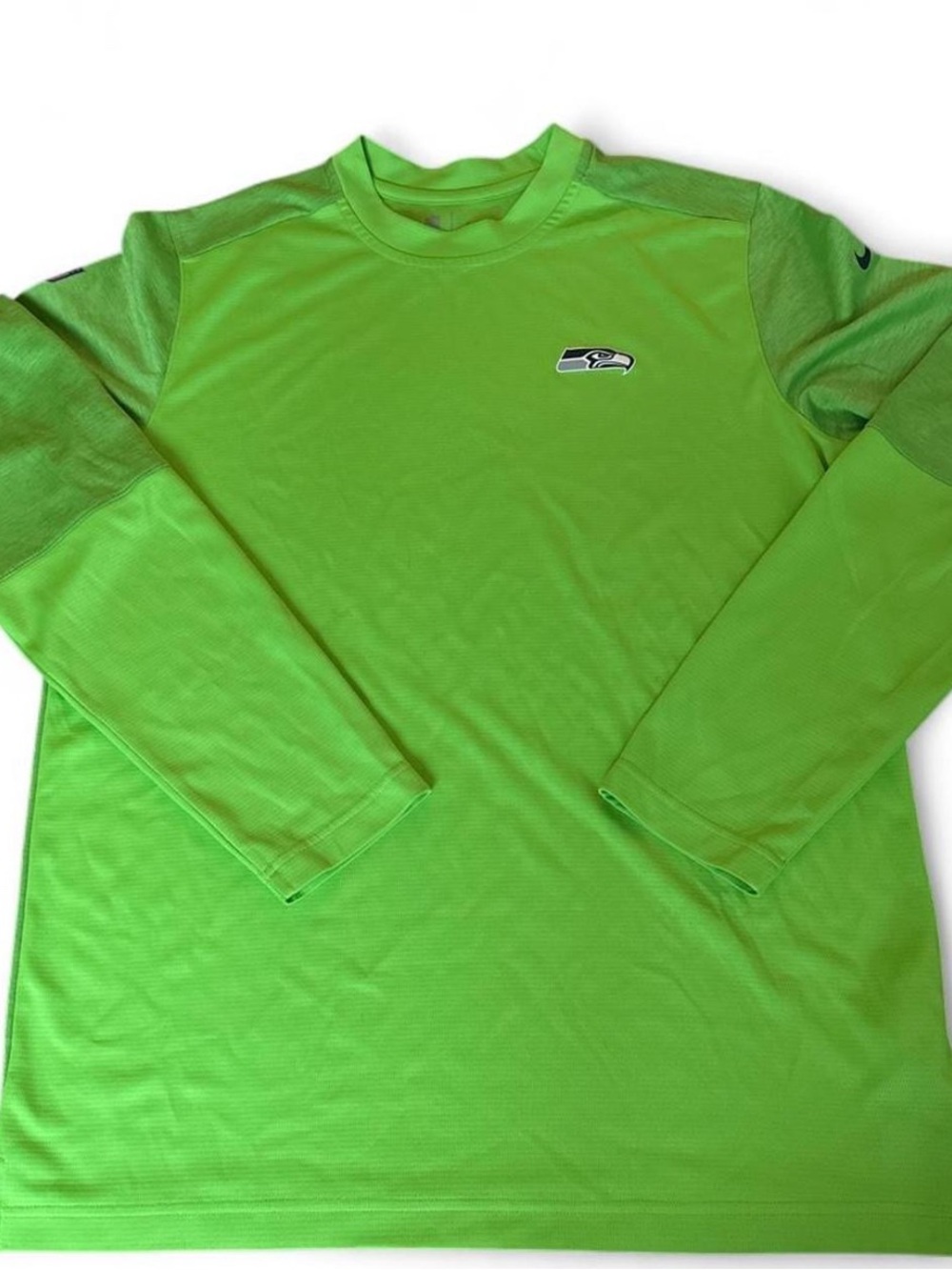 Nike Men's Long Sleeve Seattle Seahawks Performance Top - Lime